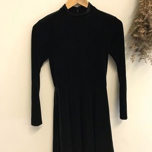 Black Velvet American Apparel skater dress M
